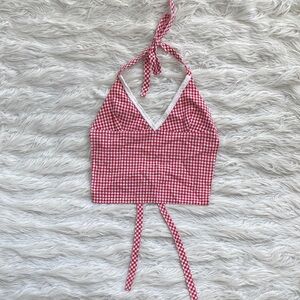 Edikted | Charmaine Open Back Gingham Top
